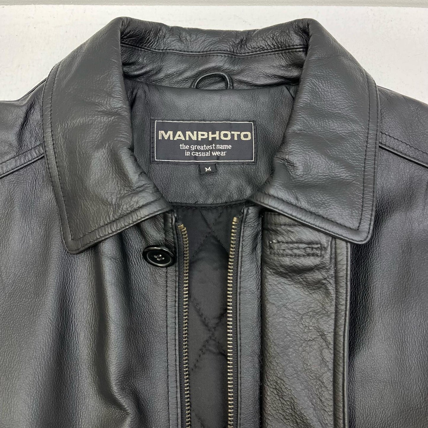 MANPHOTO レザー ブラック サイズ：M【加古川店】