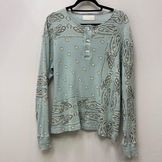 PAISLEY HENLEY NECK WAFFLE SHIRT 長袖Ｔシャツ 3AW22-ML-HLPA ライトブルー サイズ：M【加古川店】