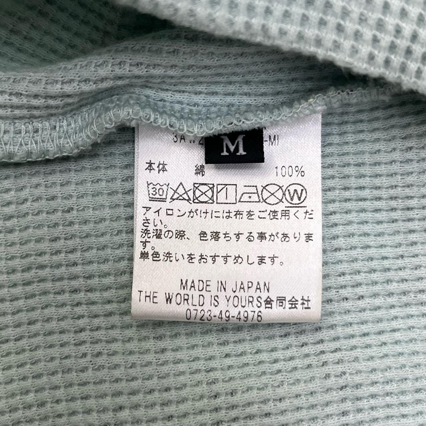 PAISLEY HENLEY NECK WAFFLE SHIRT 長袖Ｔシャツ 3AW22-ML-HLPA ライトブルー サイズ：M【加古川店】