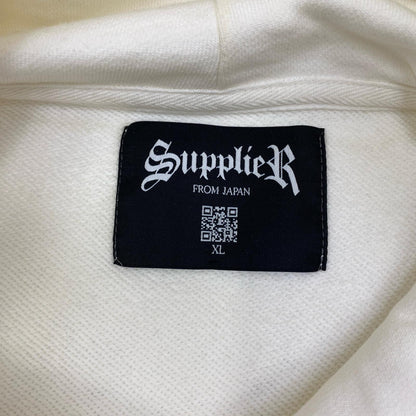 SUPPLIER | サプライヤー RHINESTONE CROSS HOODIE パーカー ホワイト サイズ：XL【加古川店】