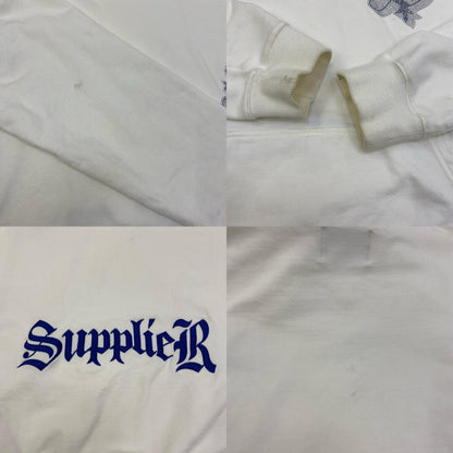 SUPPLIER | サプライヤー RHINESTONE CROSS HOODIE パーカー ホワイト サイズ：XL【加古川店】