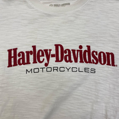 HARLEY-DAVIDSON | ハーレーダビットソン ファイヤーパターン 長袖Ｔシャツ 96208-24AC ホワイト サイズ：M【加古川店】