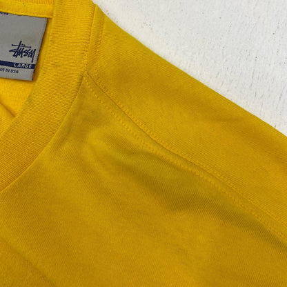 STUSSY | ステューシー ラジカセ ブレイクダンス 半袖Ｔシャツ イエロー サイズ：L【加古川店】