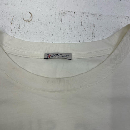 MONCLER | モンクレール SS T-SHIRT:胸/バックプリント 半袖Ｔシャツ J10918C00041/89A17 ホワイト サイズ：XXL【加古川店】