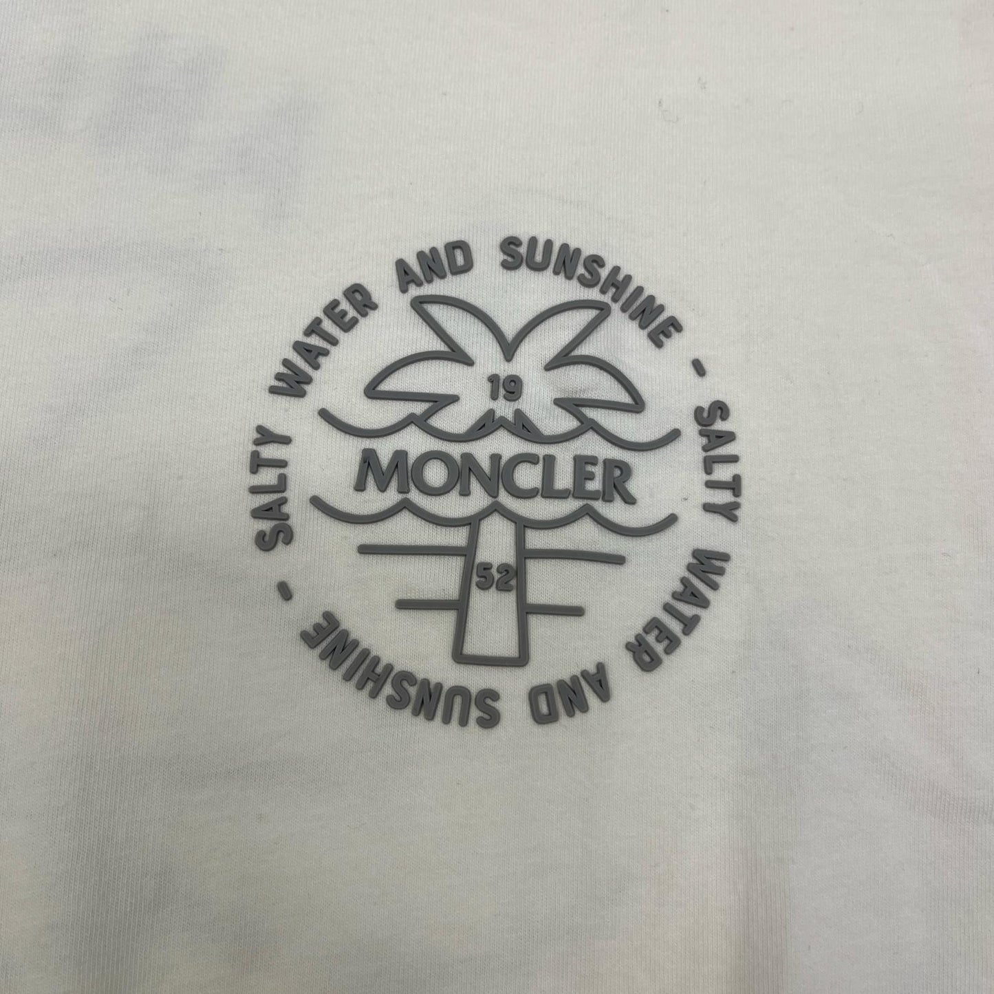 MONCLER | モンクレール SS T-SHIRT:胸/バックプリント 半袖Ｔシャツ J10918C00041/89A17 ホワイト サイズ：XXL【加古川店】