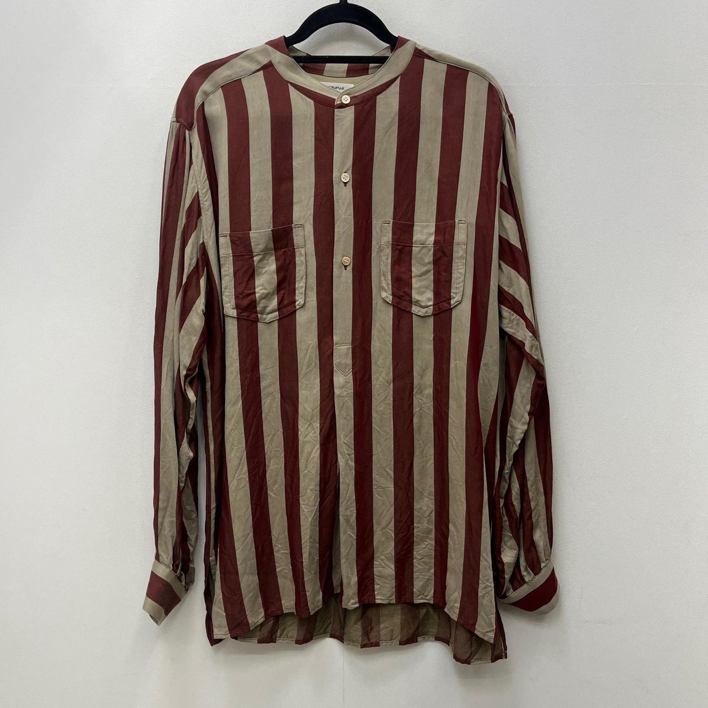 MATSUFUJI/Satin Stripe Pullover Shirt 長袖シャツ M223-0302 サイズ：2【加古川店】