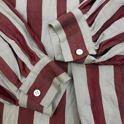 MATSUFUJI/Satin Stripe Pullover Shirt 長袖シャツ M223-0302 サイズ：2【加古川店】