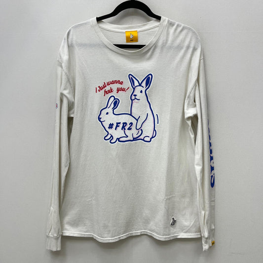 #FR2 | エフアールツー PLAYING RABBITS L/S T-SHIRT 長袖Ｔシャツ ホワイト サイズ：L【加古川店】