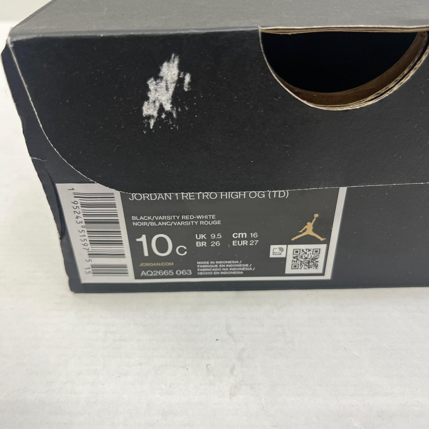 NIKE | ナイキ TD Air Jordan 1 High OG スニーカー aq2665-063 ブラック【加古川店】