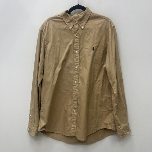 POLO RALPH LAUREN | ポロ・ラルフローレン 1P OX BD SHIRT:CLASSIC FIT 長袖シャツ ベージュ サイズ：XL【加古川店】