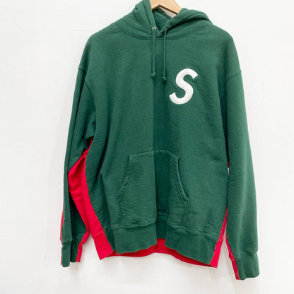 Supreme | シュプリーム S Logo Split Hooded Sweatshirt プルオーバーパーカー グリーン Lサイズ 21AW パーカー グリーン サイズ：L