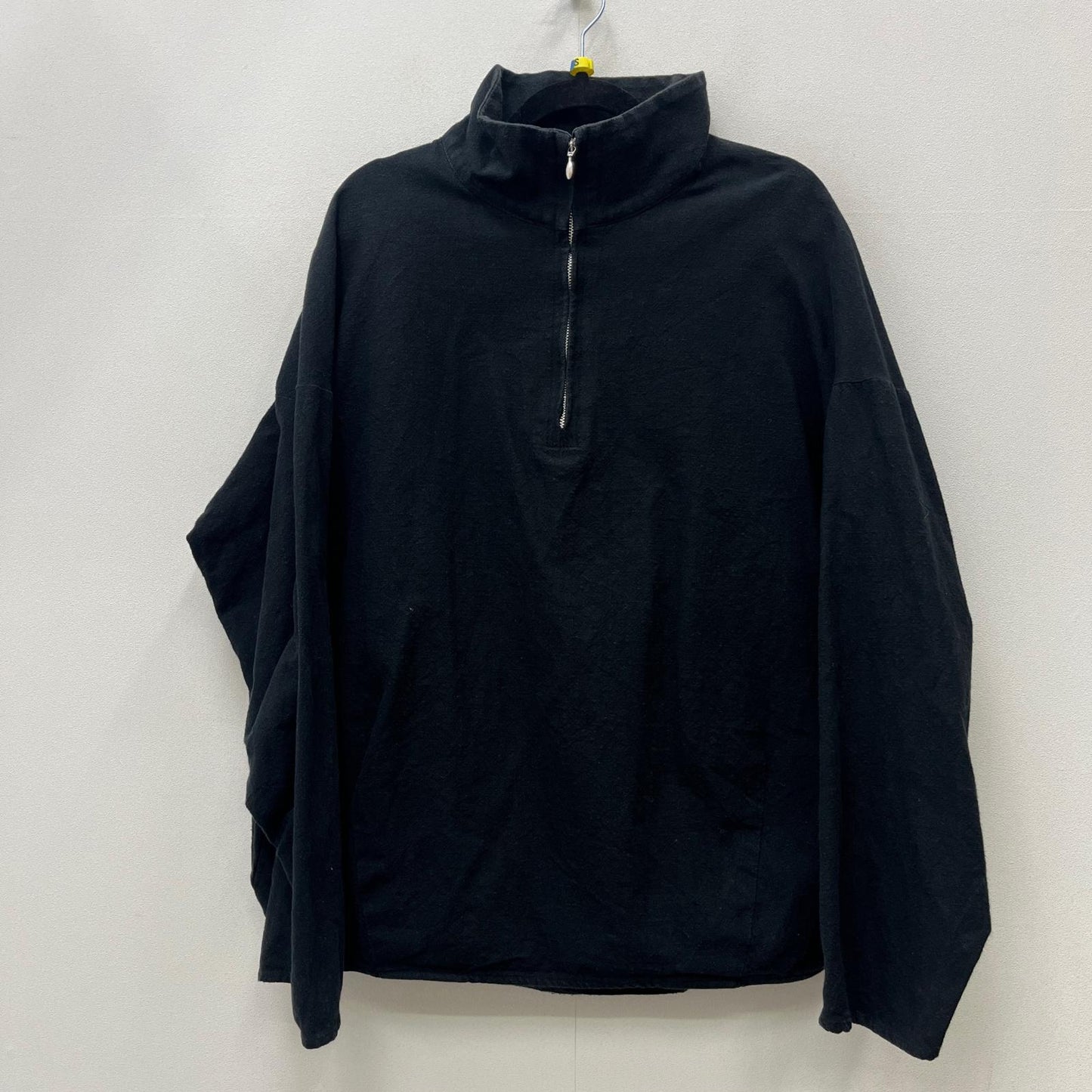 Zip Up Turtle Smock 長袖Ｔシャツ ブラック【加古川店】