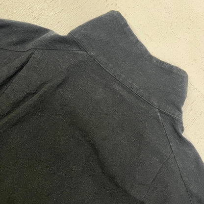 Zip Up Turtle Smock 長袖Ｔシャツ ブラック【加古川店】