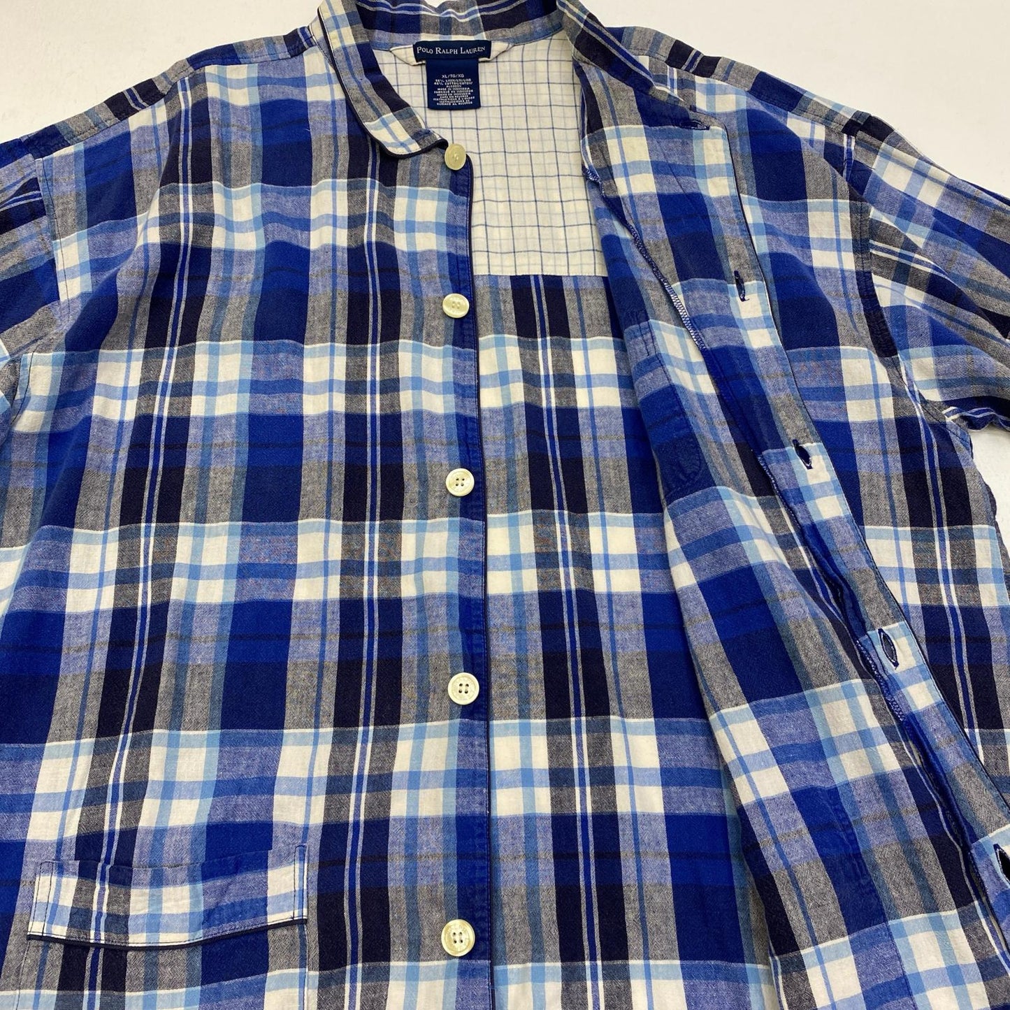 POLO RALPH LAUREN | ポロ・ラルフローレン ﾘﾈﾝﾊﾟｼﾞｬﾏｼｬﾂ SLEEPWEAR 半袖シャツ サイズ：XL【加古川店】