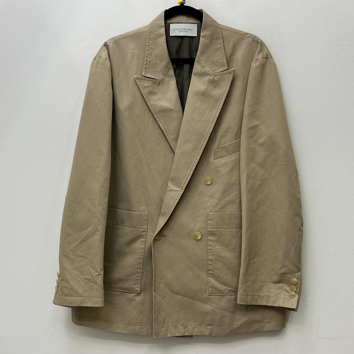 ENCOMING:Double Brested Jacket テーラードジャケット SS23-DBJKT ベージュ サイズ：M【加古川店】
