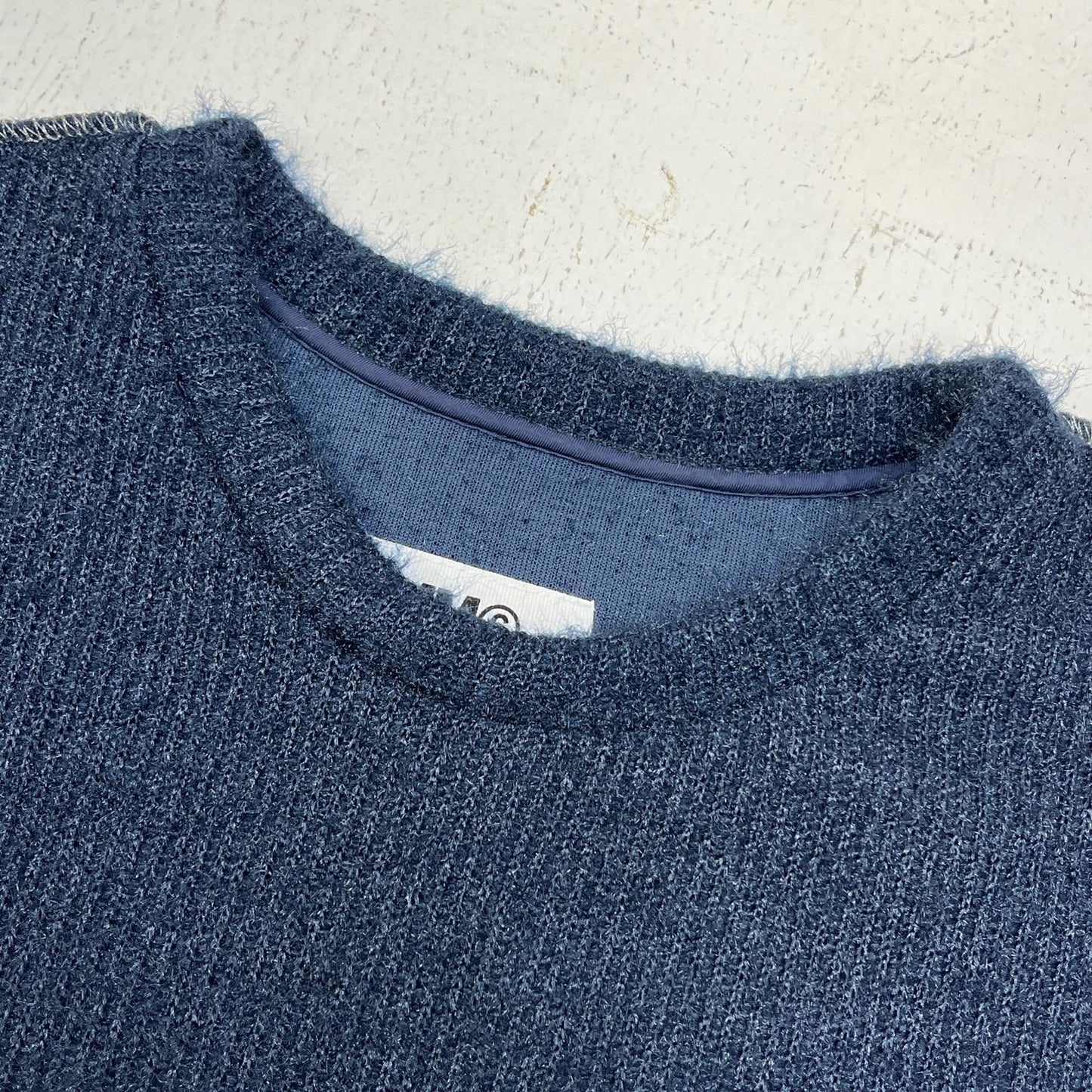 MM6(Maison Margiela) | エムエムシックスメゾンマルジェラ SPARKLING KNIT JERSEY TOP ニット S52NC0137 ネイビー サイズ：S【加古川店】