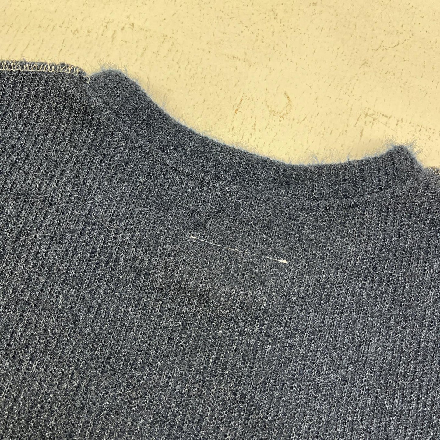 MM6(Maison Margiela) | エムエムシックスメゾンマルジェラ SPARKLING KNIT JERSEY TOP ニット S52NC0137 ネイビー サイズ：S【加古川店】