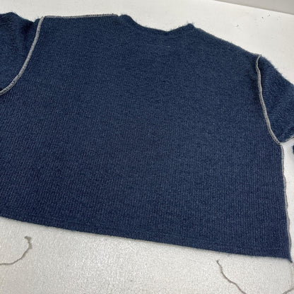 MM6(Maison Margiela) | エムエムシックスメゾンマルジェラ SPARKLING KNIT JERSEY TOP ニット S52NC0137 ネイビー サイズ：S【加古川店】