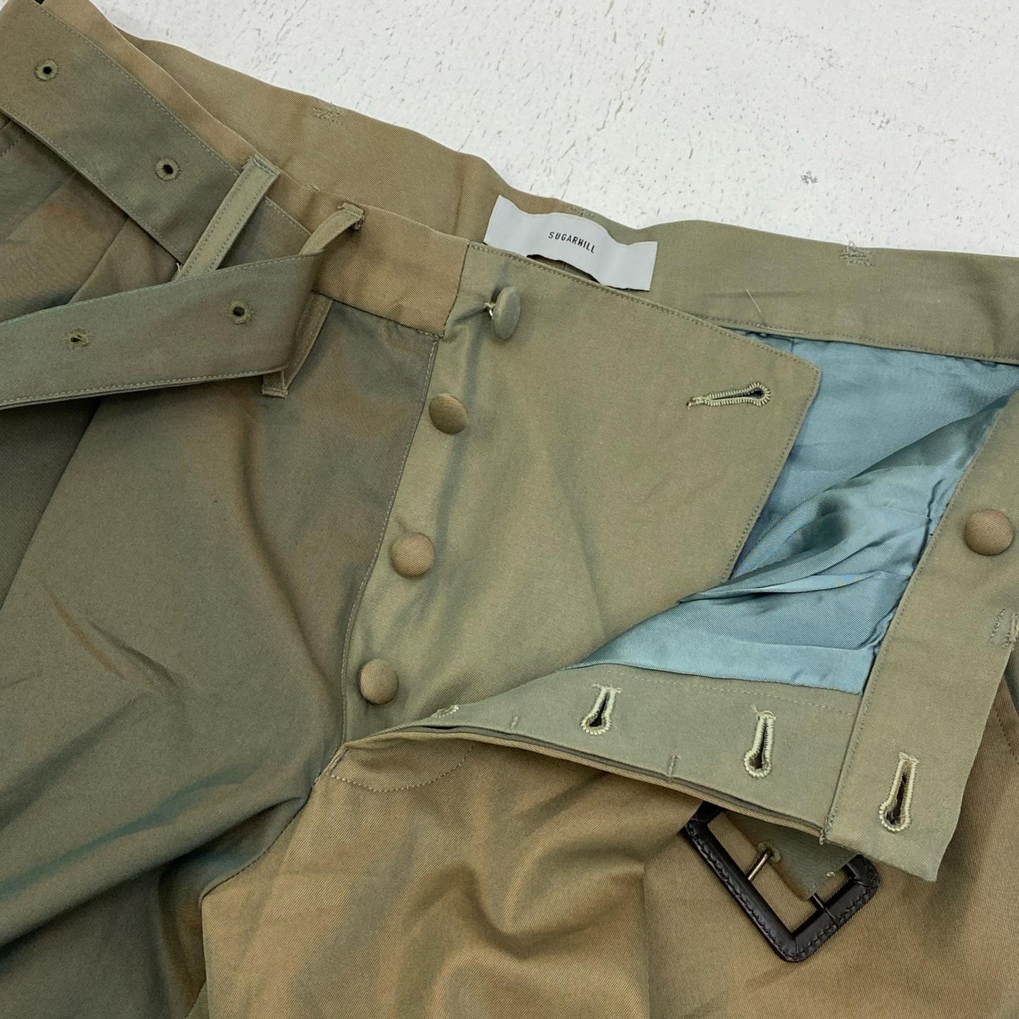 SUGARHILL | シュガーヒル CHAMBRAY TRIPLE PLEATED TROUSERS パンツ 20SSPT05 カーキ サイズ：1【加古川店】