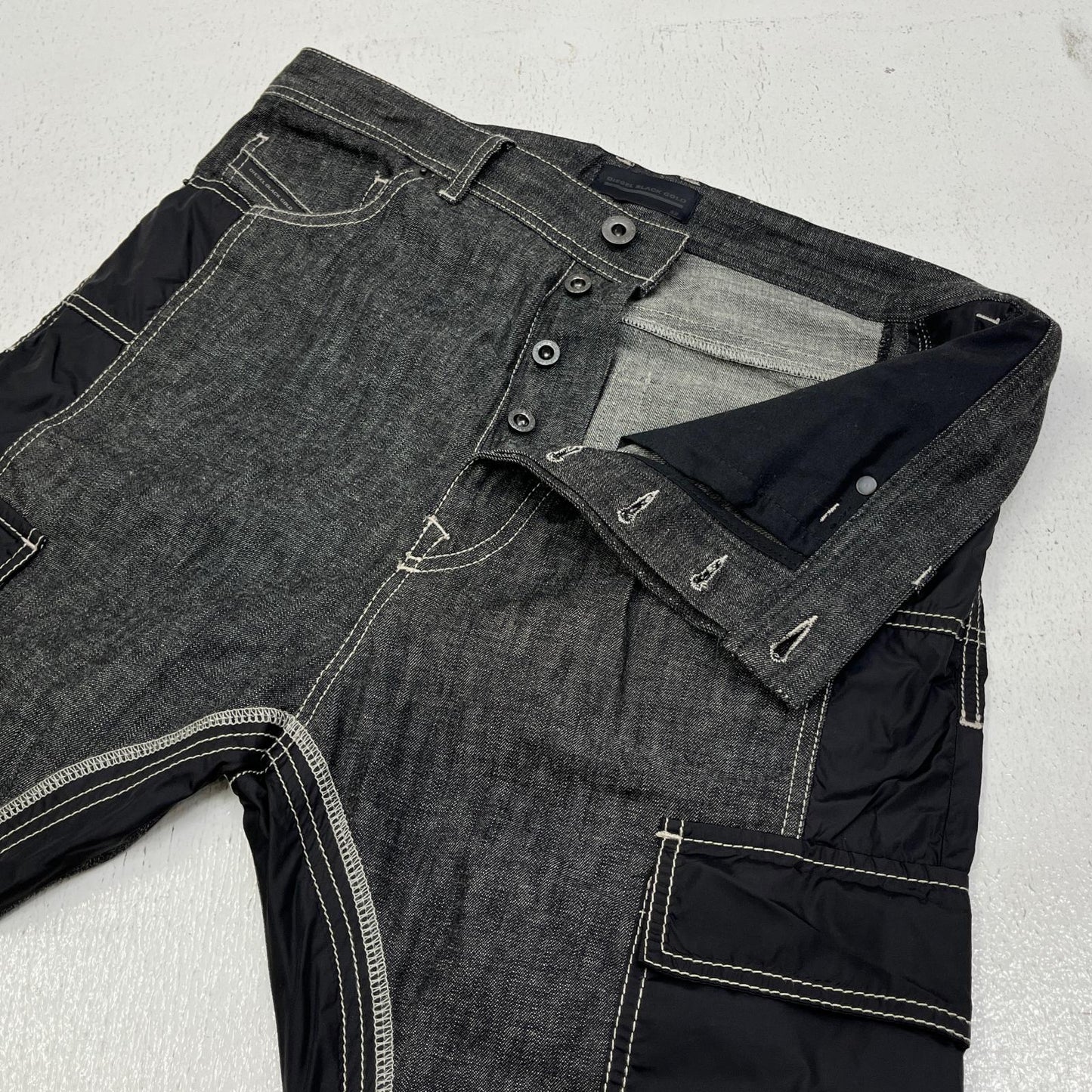 DIESEL BLACK GOLD | ディーゼルブラックゴールド カーゴテーパード デニムパンツ ブラック【加古川店】