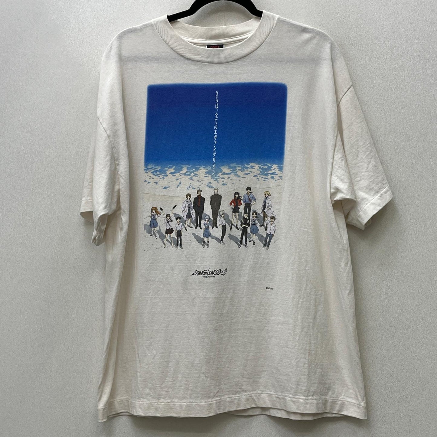 SAINT MICHAEL | セントマイケルセイントマイケル × EVANGELION × GEEKS RULE SMC12 BLUE EV_S/S TEE 半袖Ｔシャツ SM-HR8-0000-C12 ホワイト サイズ：L【加古川店】