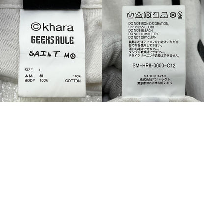 SAINT MICHAEL | セントマイケルセイントマイケル × EVANGELION × GEEKS RULE SMC12 BLUE EV_S/S TEE 半袖Ｔシャツ SM-HR8-0000-C12 ホワイト サイズ：L【加古川店】