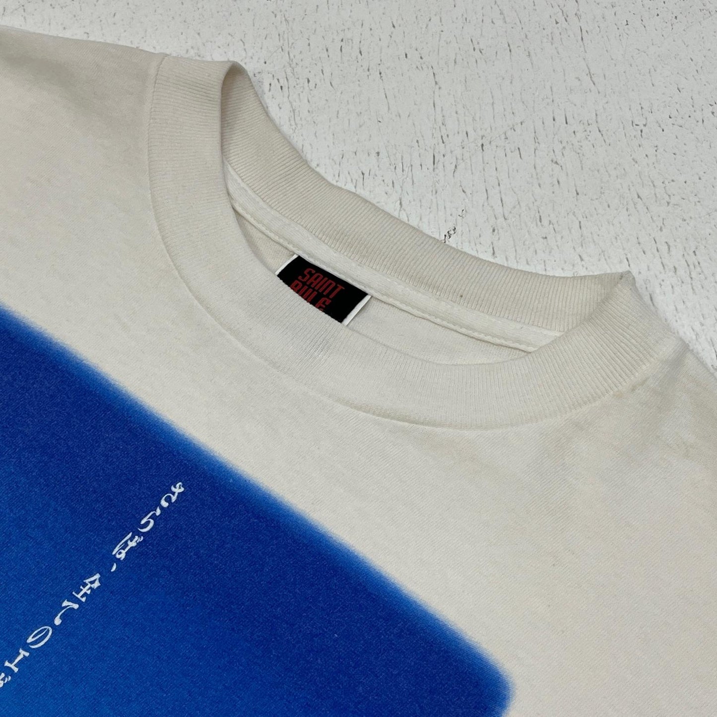 SAINT MICHAEL | セントマイケルセイントマイケル × EVANGELION × GEEKS RULE SMC12 BLUE EV_S/S TEE 半袖Ｔシャツ SM-HR8-0000-C12 ホワイト サイズ：L【加古川店】