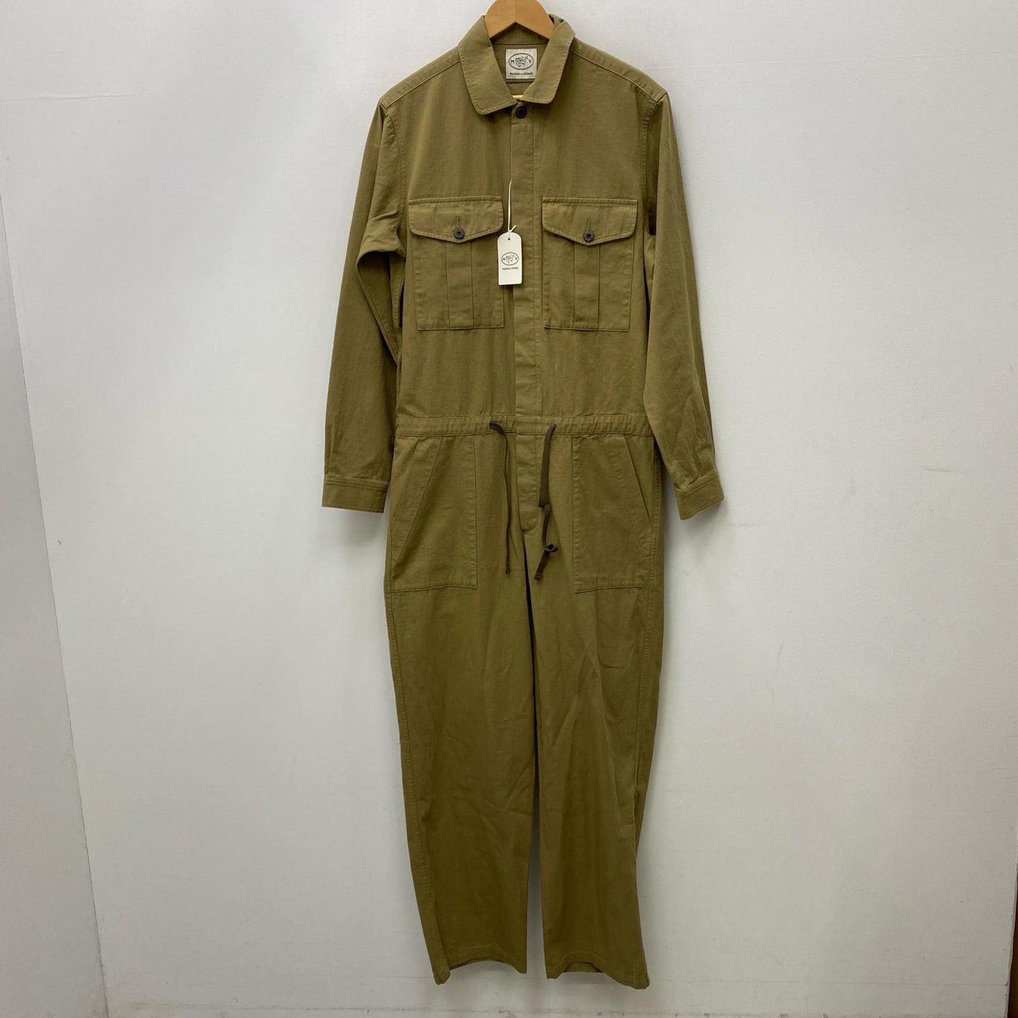 MAISON et VOYAGE コットンヘンプ ジャンプスーツ ツナギ 24-08-51-08004 ブラウン サイズ：M【加古川店】