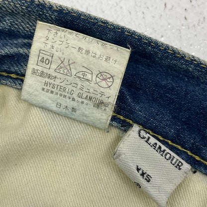 HYSTERIC GLAMOUR | ヒステリックグラマー ヒスデビルガール スタッズデニムパンツ デニムパンツ インディゴ サイズ：XXS【加古川店】