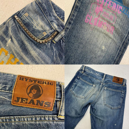 HYSTERIC GLAMOUR | ヒステリックグラマー ヒスデビルガール スタッズデニムパンツ デニムパンツ インディゴ サイズ：XXS【加古川店】
