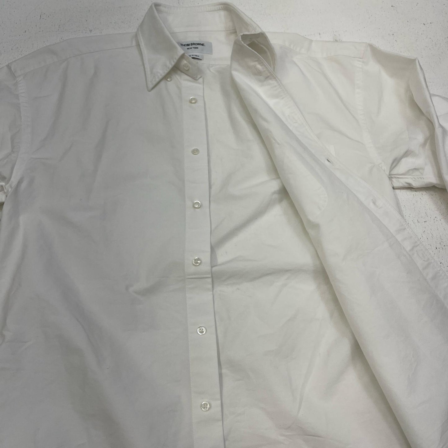 THOM BROWNE. | トムブラウン オックスフォード4BARシャツ 長袖シャツ ホワイト サイズ：1【加古川店】