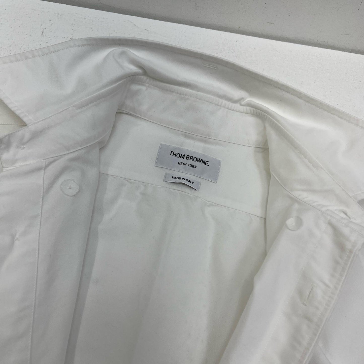 THOM BROWNE. | トムブラウン オックスフォード4BARシャツ 長袖シャツ ホワイト サイズ：1【加古川店】