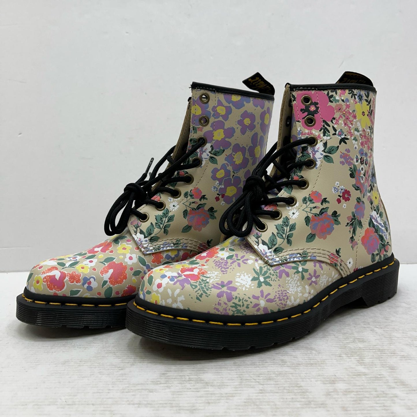 Dr.Martens | ドクターマーチン FLORAL MASH LEATHER LACE UP ブーツ 30791292【加古川店】