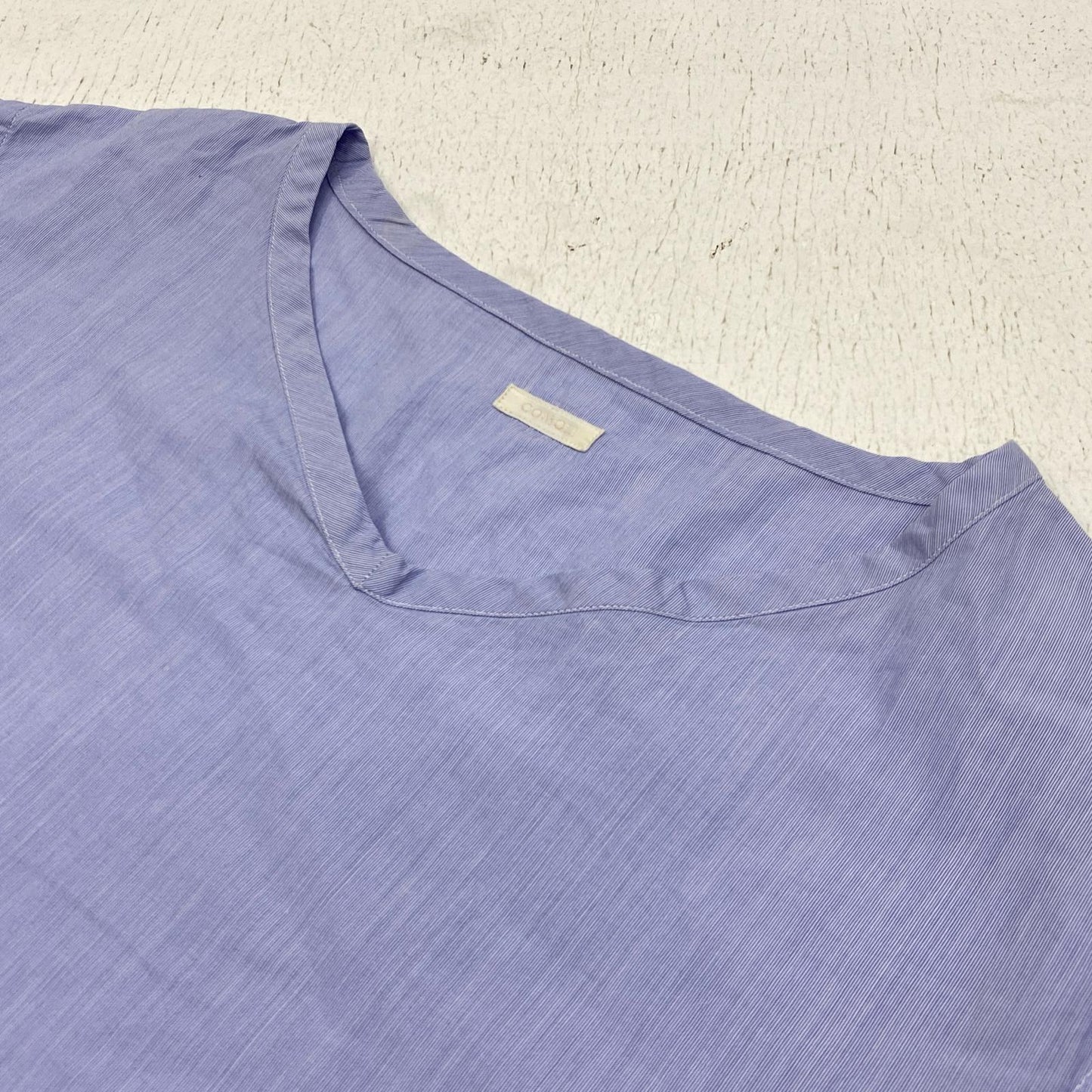 COMOLI | コモリ cotton V-NECK cut-sawn カットソー 135-02003 ブルー サイズ：2【加古川店】