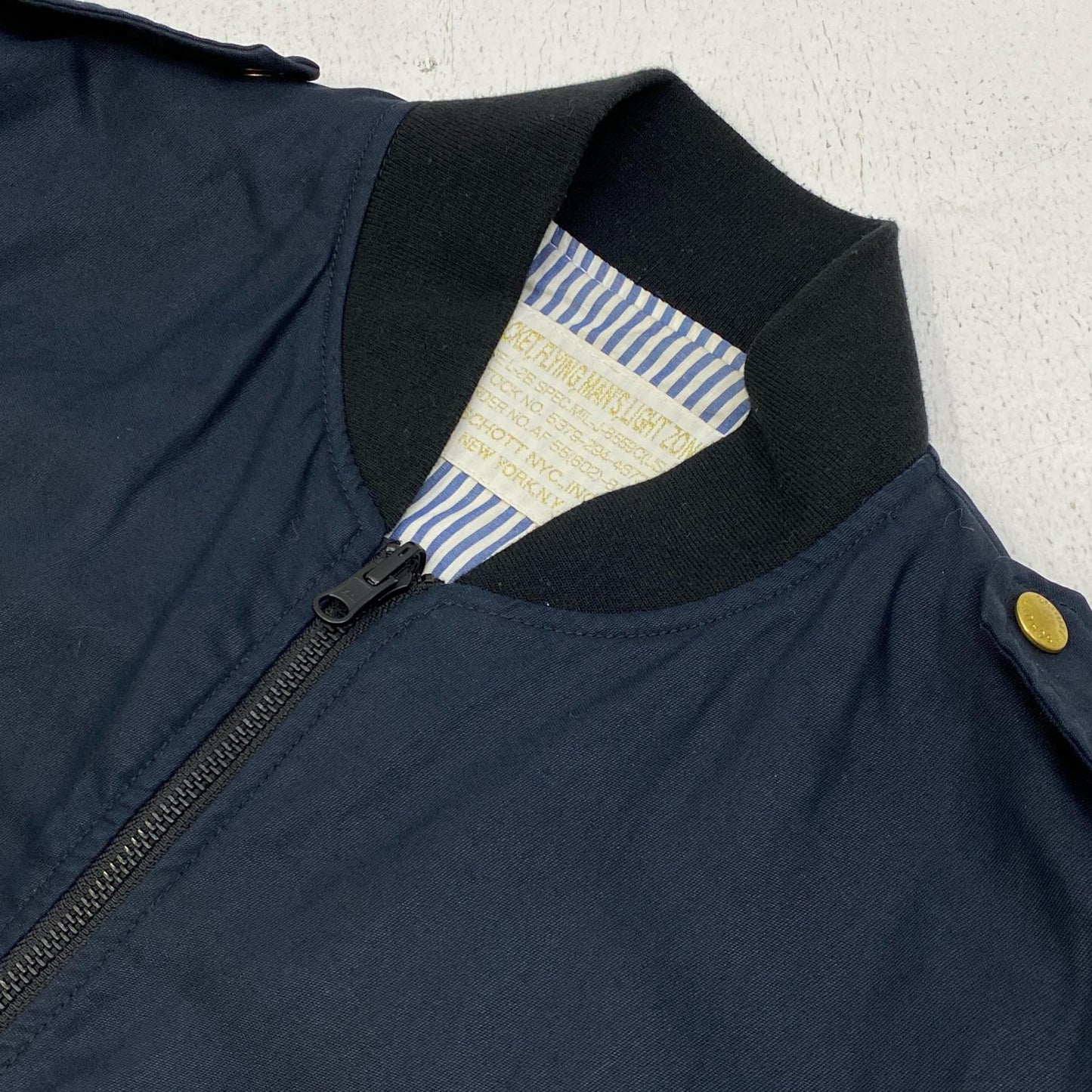 schott | ショット FIELD TYPE L-2B コラボ MA-1 ミリタリージャケット 5379-294-4672 ネイビー サイズ：3【加古川店】