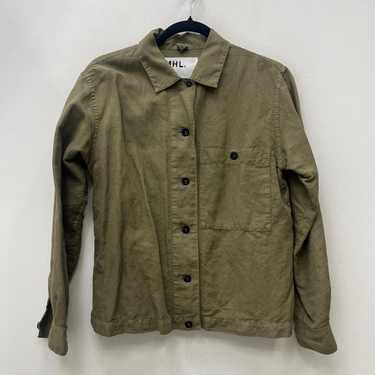 MARGARET HOWELL | マーガレットハウエル DRY COTTON LINEN TWILL 長袖シャツ 595-8125503 カーキ サイズ：1【加古川店】