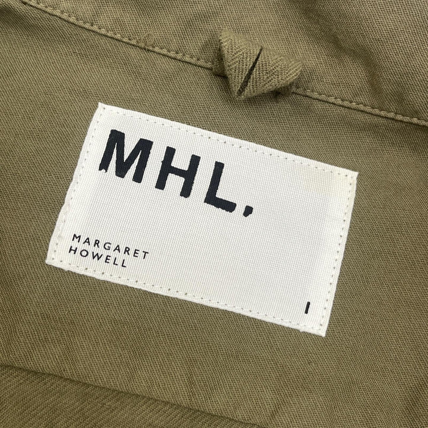 MARGARET HOWELL | マーガレットハウエル DRY COTTON LINEN TWILL 長袖シャツ 595-8125503 カーキ サイズ：1【加古川店】