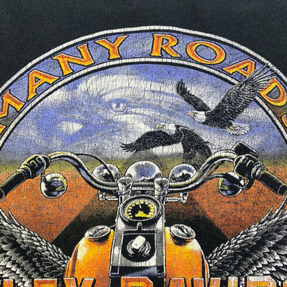 HARLEY-DAVIDSON | ハーレーダビットソン MANY ROADS 半袖Ｔシャツ ブラック サイズ：XL【加古川店】