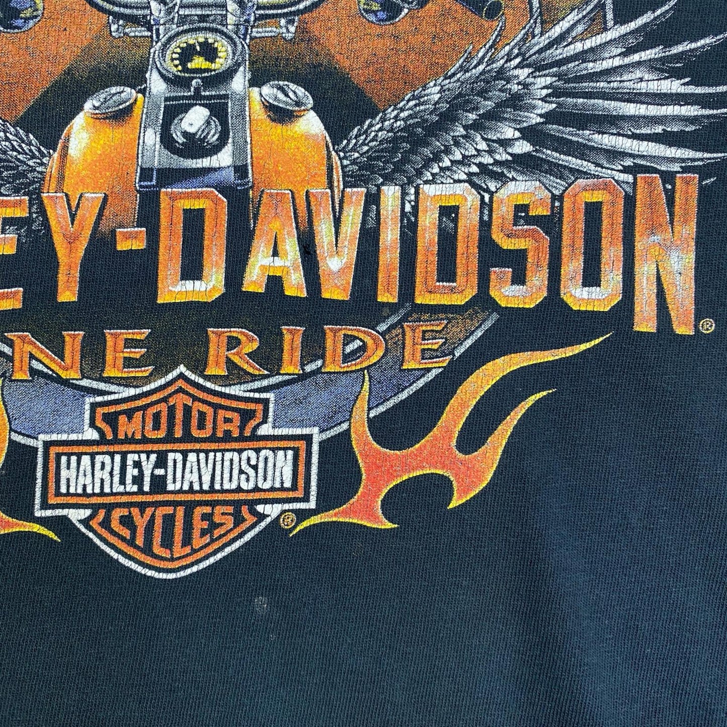 HARLEY-DAVIDSON | ハーレーダビットソン MANY ROADS 半袖Ｔシャツ ブラック サイズ：XL【加古川店】