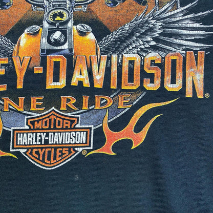 HARLEY-DAVIDSON | ハーレーダビットソン MANY ROADS 半袖Ｔシャツ ブラック サイズ：XL【加古川店】