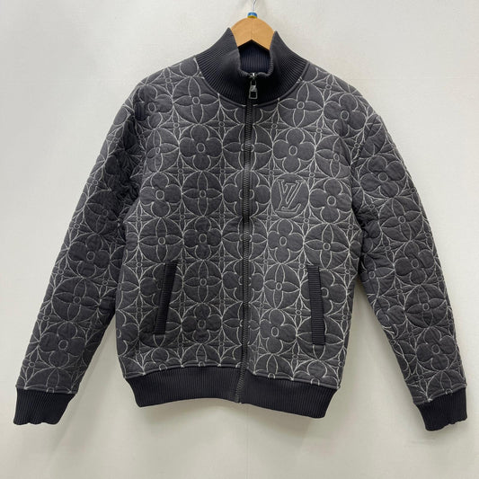 LOUIS VUITTON | ルイ・ヴィトン ジップスルーモノグラムフラワー ブルゾン RM212Q ZMD HLY40W グレー サイズ：L【加古川店】