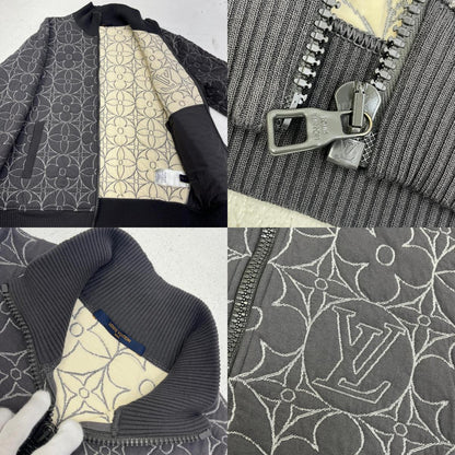 LOUIS VUITTON | ルイ・ヴィトン ジップスルーモノグラムフラワー ブルゾン RM212Q ZMD HLY40W グレー サイズ：L【加古川店】