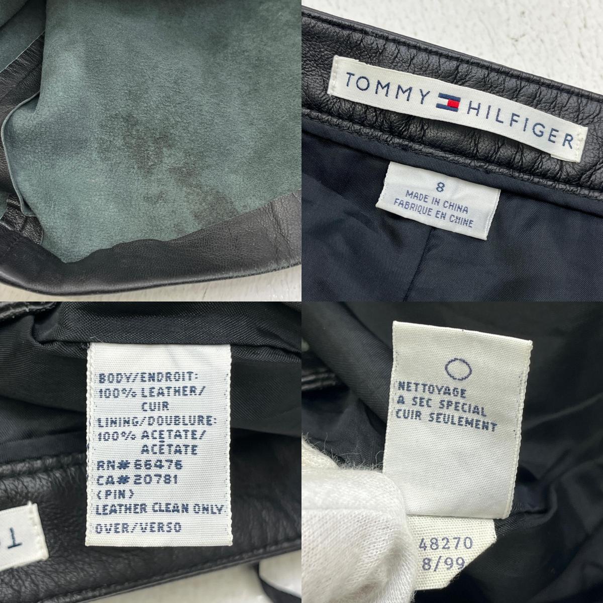 TOMMY HILFIGER | トミーヒルフィガー BOOTS CUT LEATHER PANTS パンツ M50904704 ブラック【加古川店】