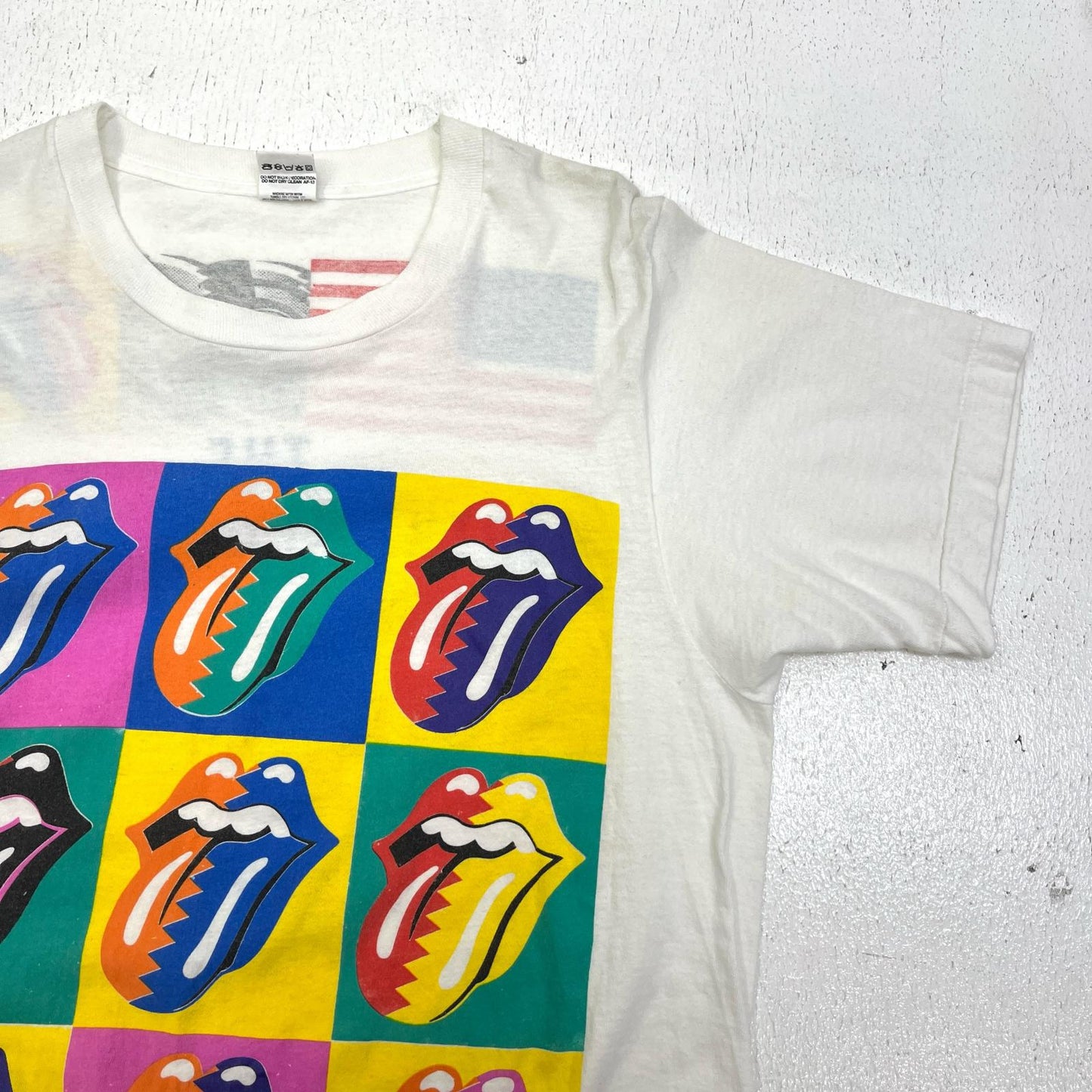 rolling stones/the north american tour 1989 半袖Ｔシャツ fruit of the room 1989年コピーライト ホワイト サイズ：L【加古川店】