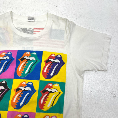 rolling stones/the north american tour 1989 半袖Ｔシャツ fruit of the room 1989年コピーライト ホワイト サイズ：L【加古川店】