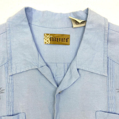 cubavera:ｷｭｰﾊﾞｼｬﾂ 半袖シャツ ライトブルー サイズ：XL【加古川店】