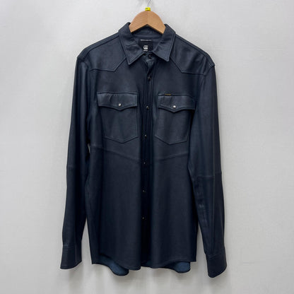 G-STAR | ジースター 3301 Regular Overshirt Jacket 長袖シャツ D18163-C638-4213 ダークネイビー サイズ：L【加古川店】