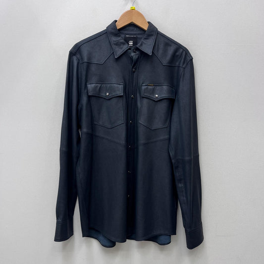G-STAR | ジースター 3301 Regular Overshirt Jacket 長袖シャツ D18163-C638-4213 ダークネイビー サイズ：L【加古川店】