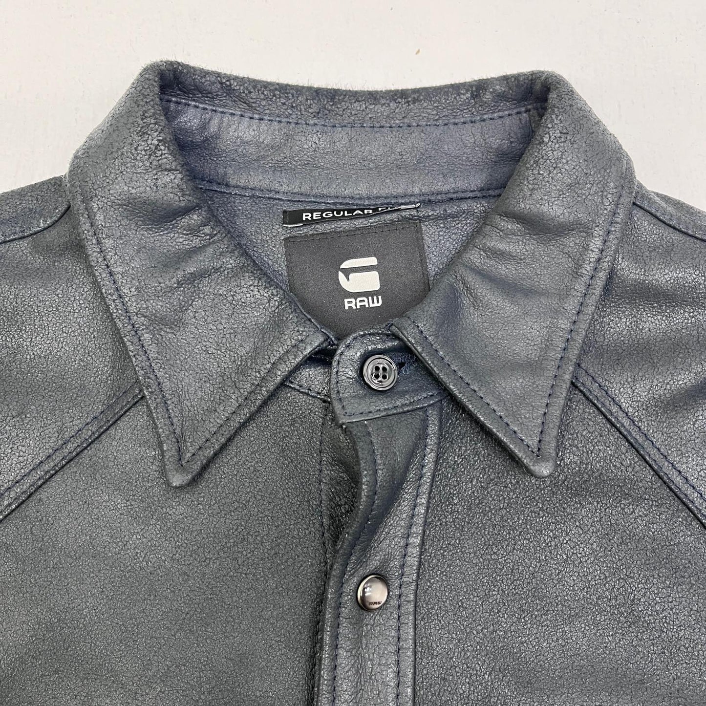 G-STAR | ジースター 3301 Regular Overshirt Jacket 長袖シャツ D18163-C638-4213 ダークネイビー サイズ：L【加古川店】