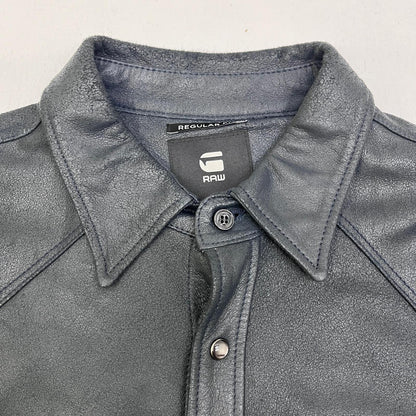 G-STAR | ジースター 3301 Regular Overshirt Jacket 長袖シャツ D18163-C638-4213 ダークネイビー サイズ：L【加古川店】